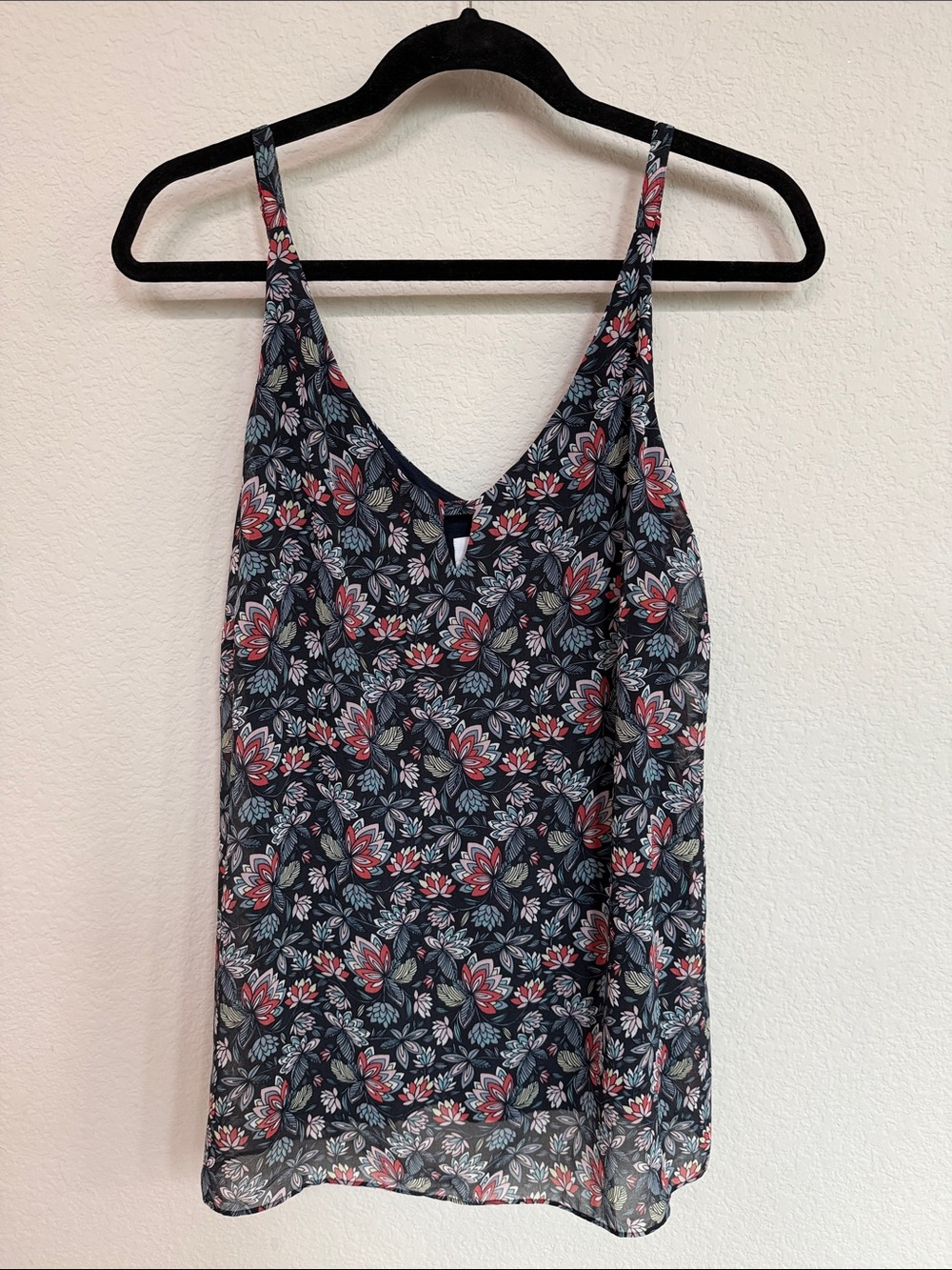 CAbi Navy Top and skirt set with White Label and Red Accent - Picture 3 of 13